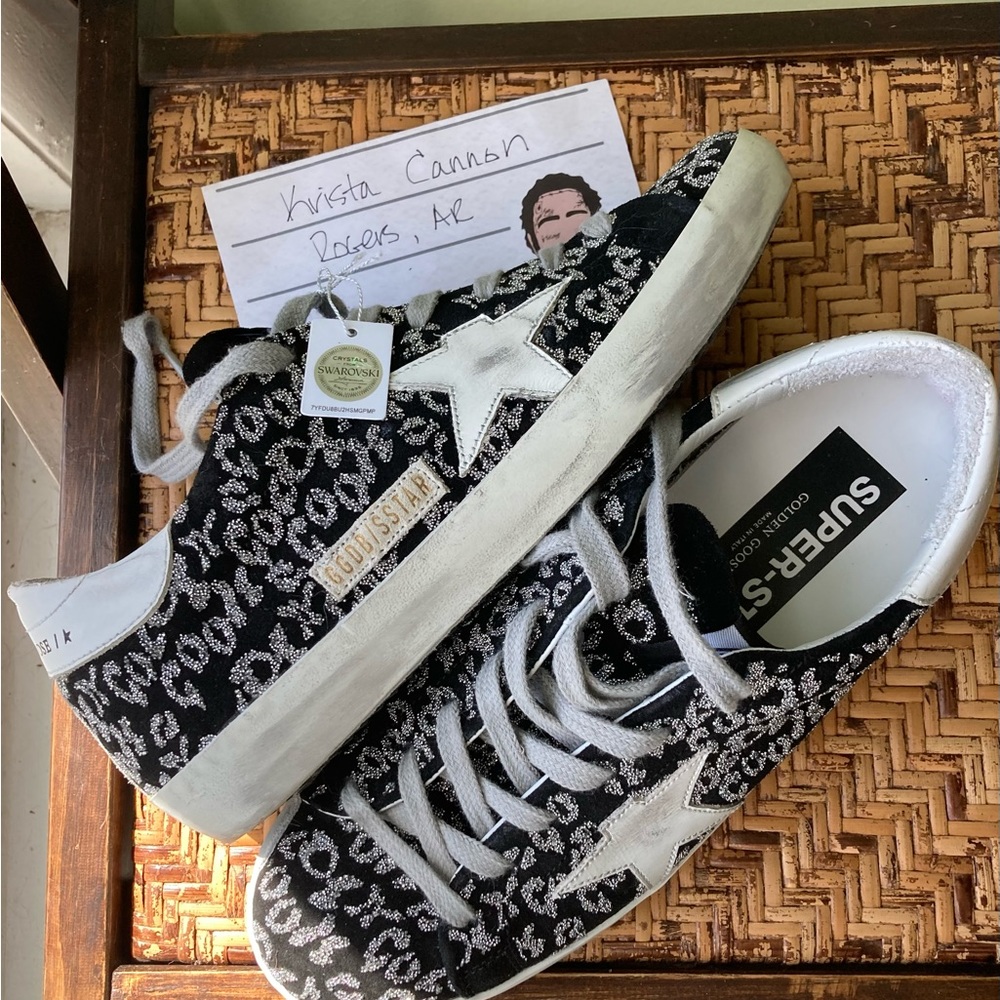 Golden Goose Crystal Superstars, Size 38.